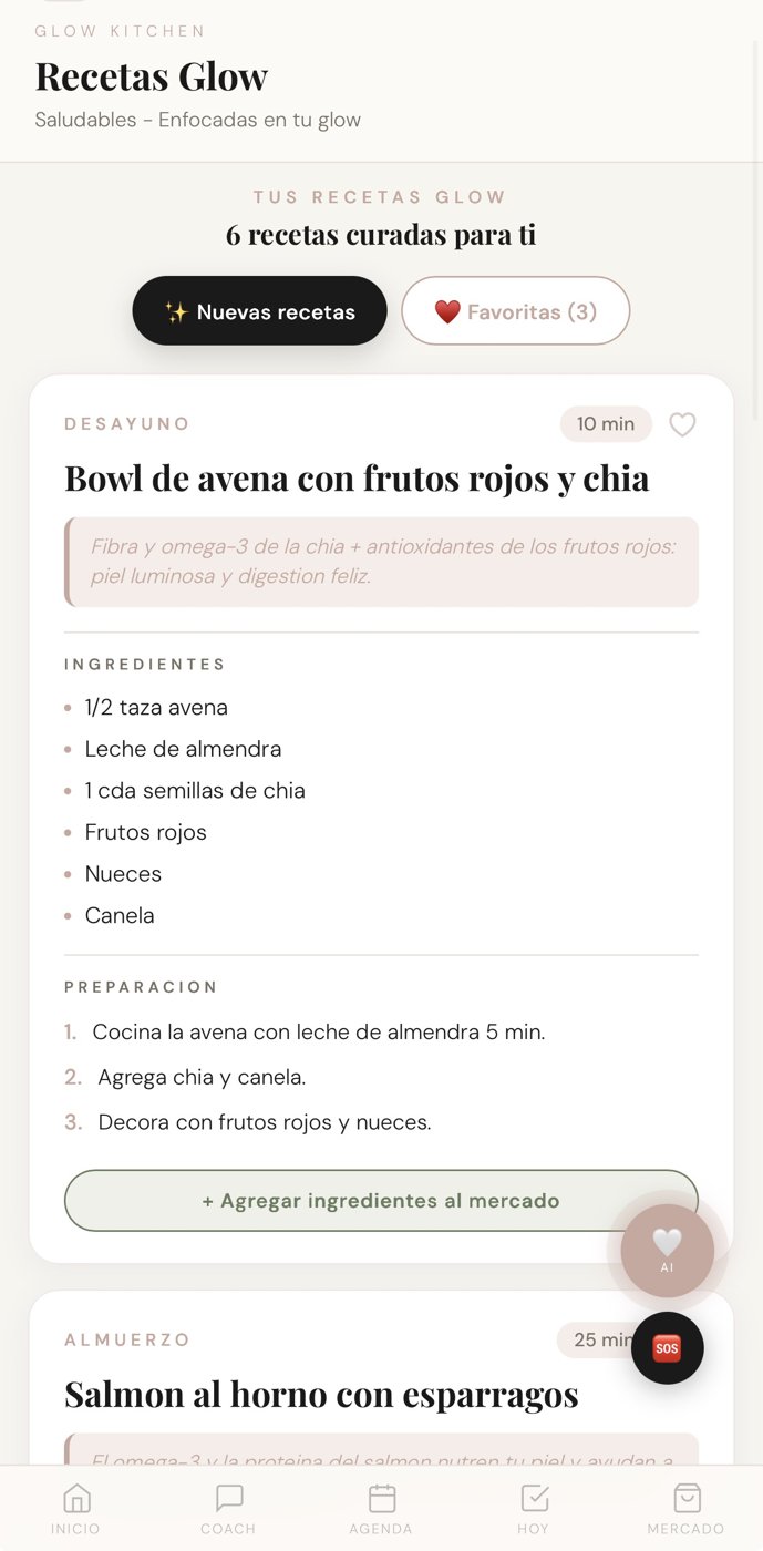 Recetas Glow Kitchen de Glow Up With IA