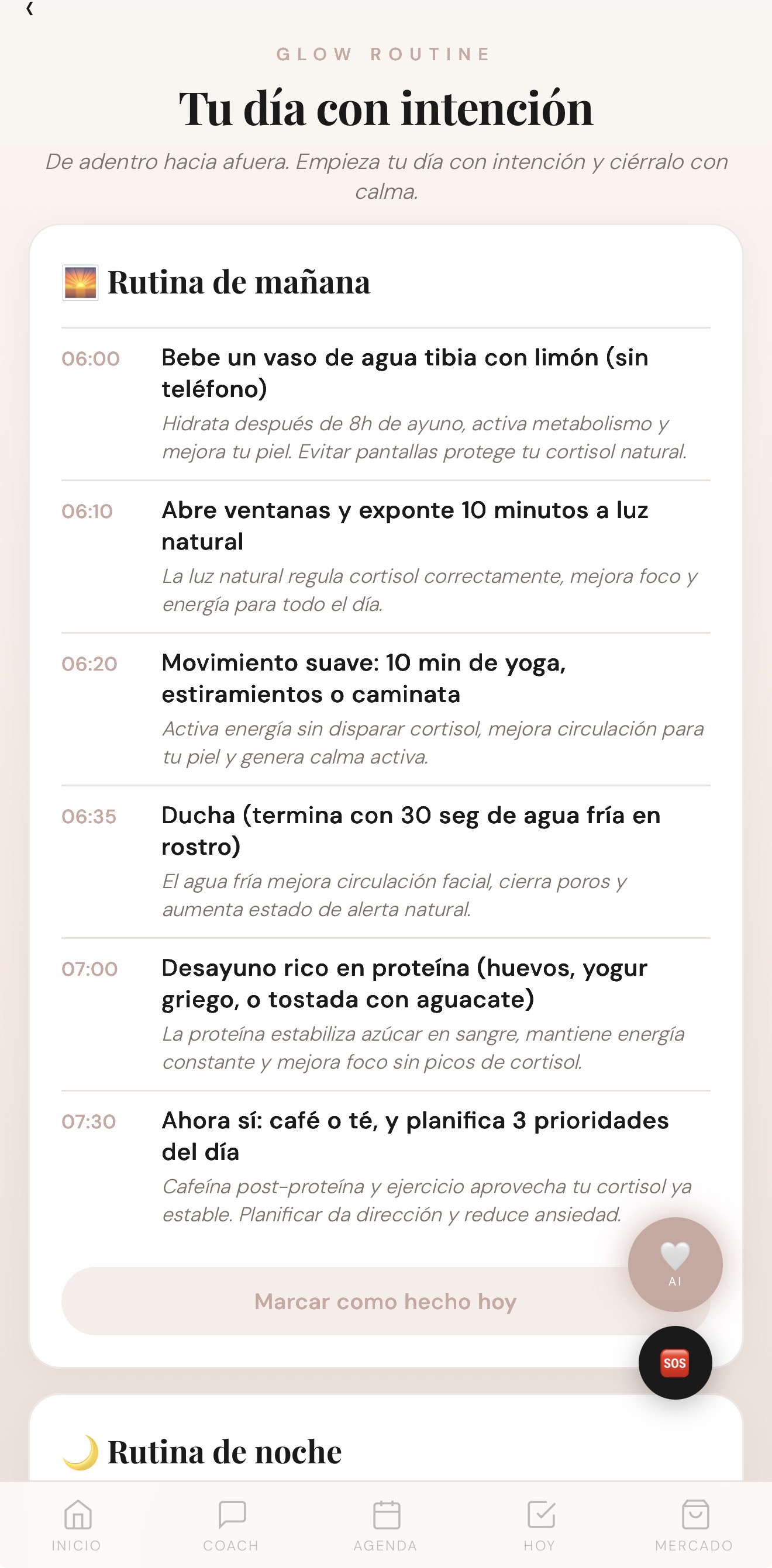 Glow Up With IA, rutina de mañana