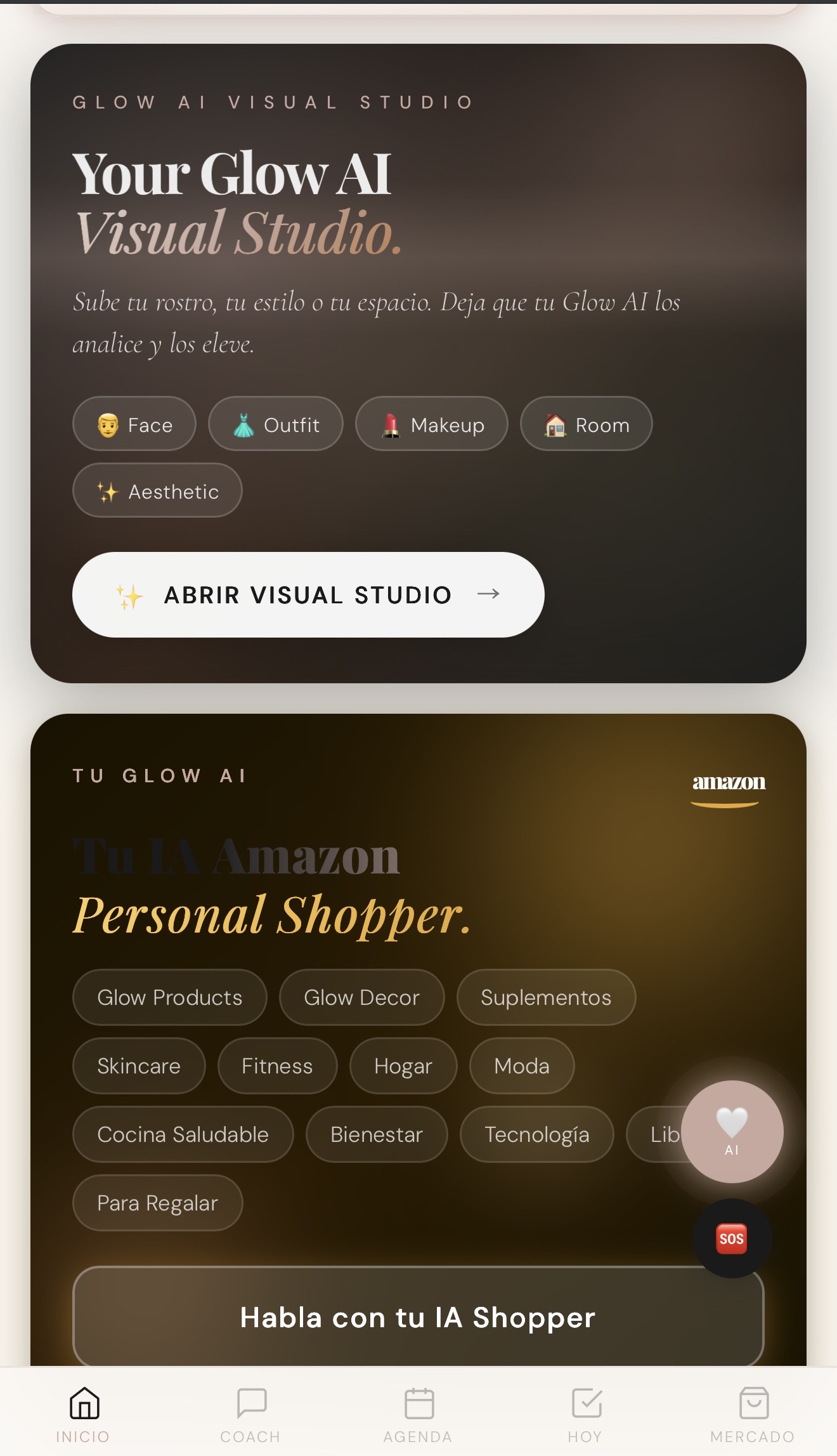 Glow Up With IA, Glow Visual y Personal Shopper